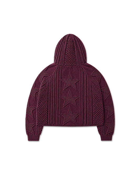 STELLAR KNIT HOODIE - vwoollo