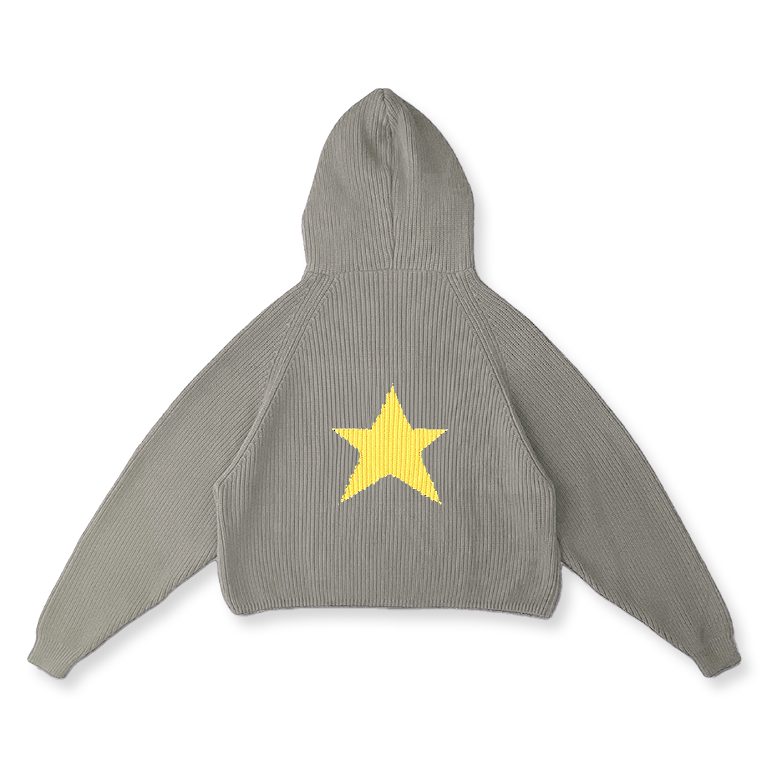 STAR KNIT HOODIE
