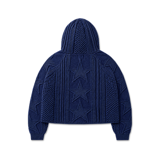 STELLAR KNIT HOODIE - vwoollo
