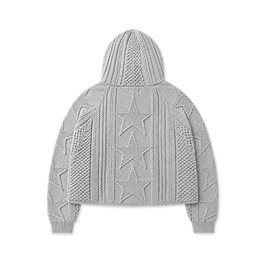STELLAR KNIT HOODIE - vwoollo