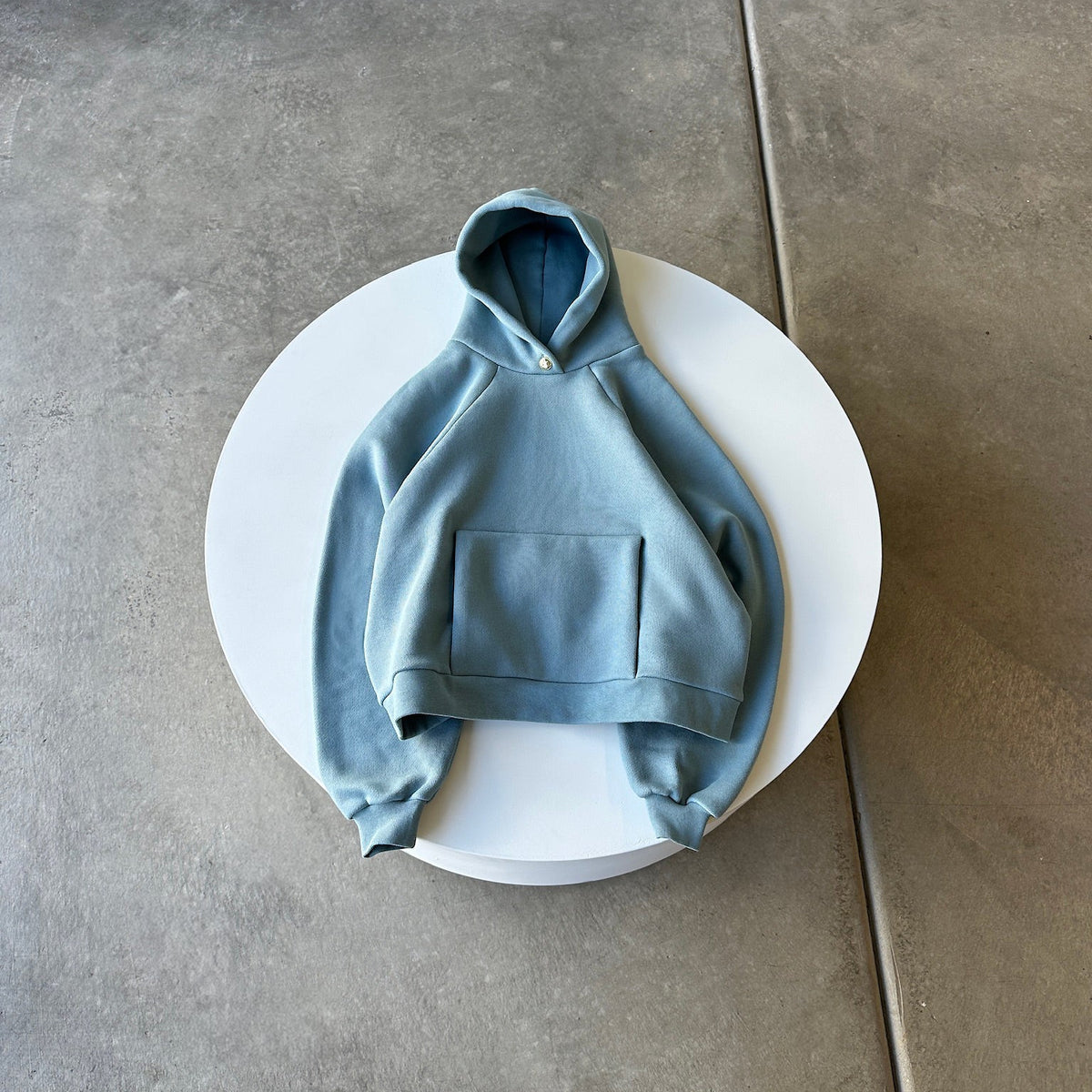 STAR BUTTON COTTON HOODIE - vwoollo