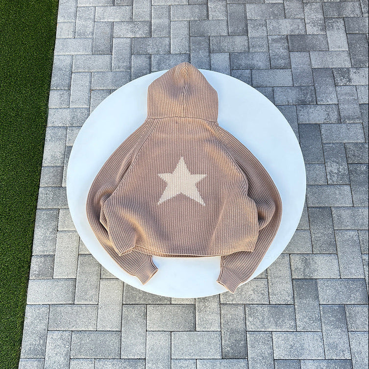 STAR KNIT HOODIE - vwoollo
