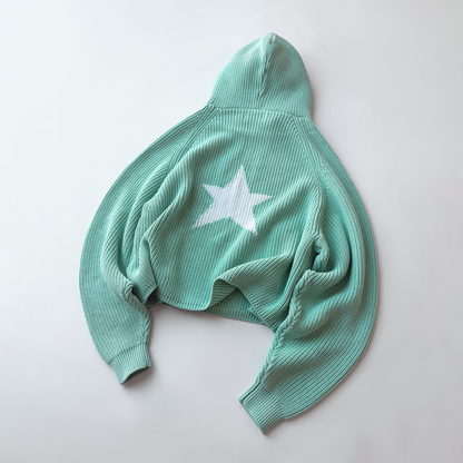 STAR KNIT HOODIE - vwoollo