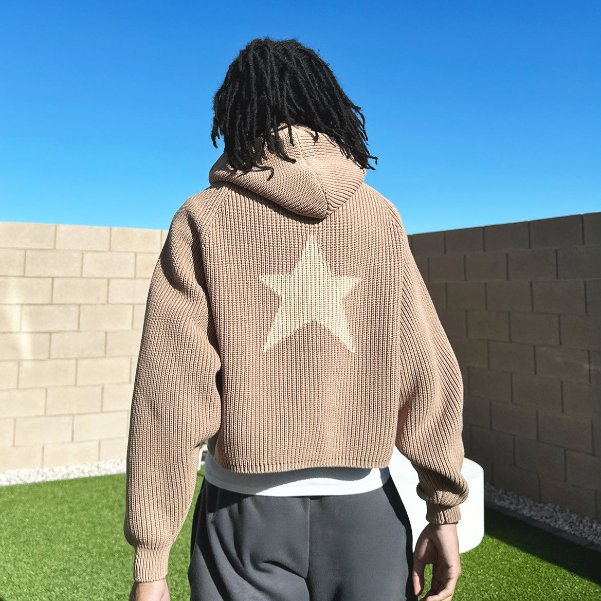 STAR KNIT HOODIE - vwoollo