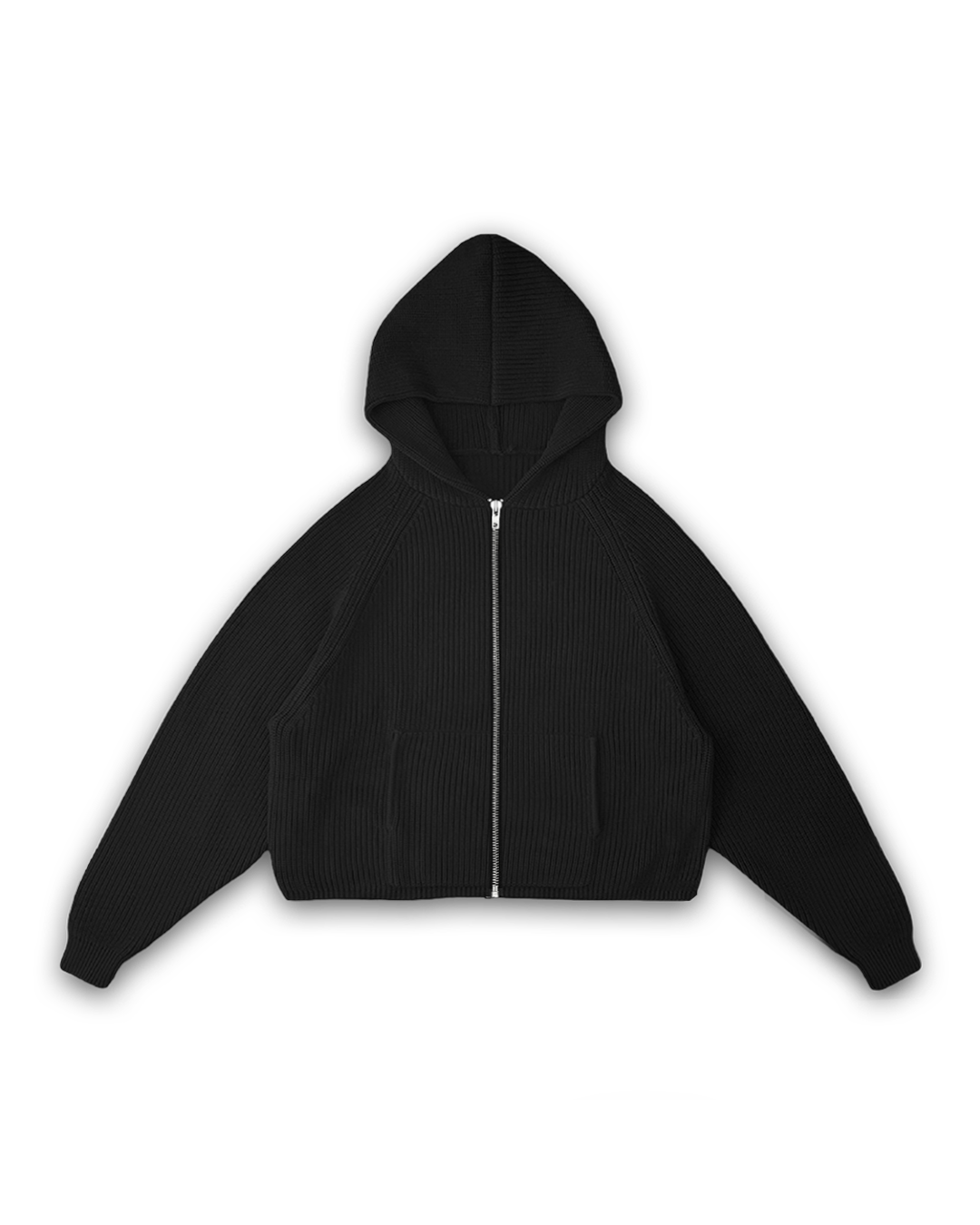 KNIT ZIP-UP HOODIE - vwoollo