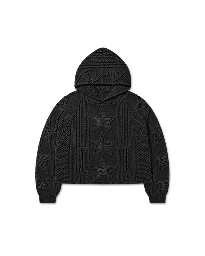 STELLAR KNIT HOODIE - vwoollo