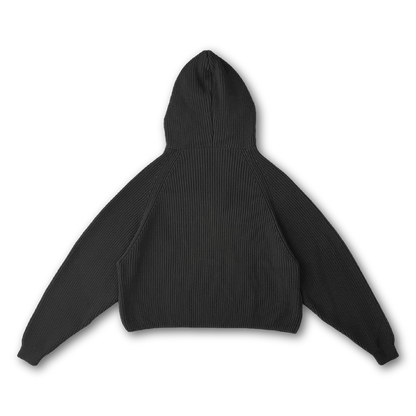 KNIT ZIP-UP HOODIE