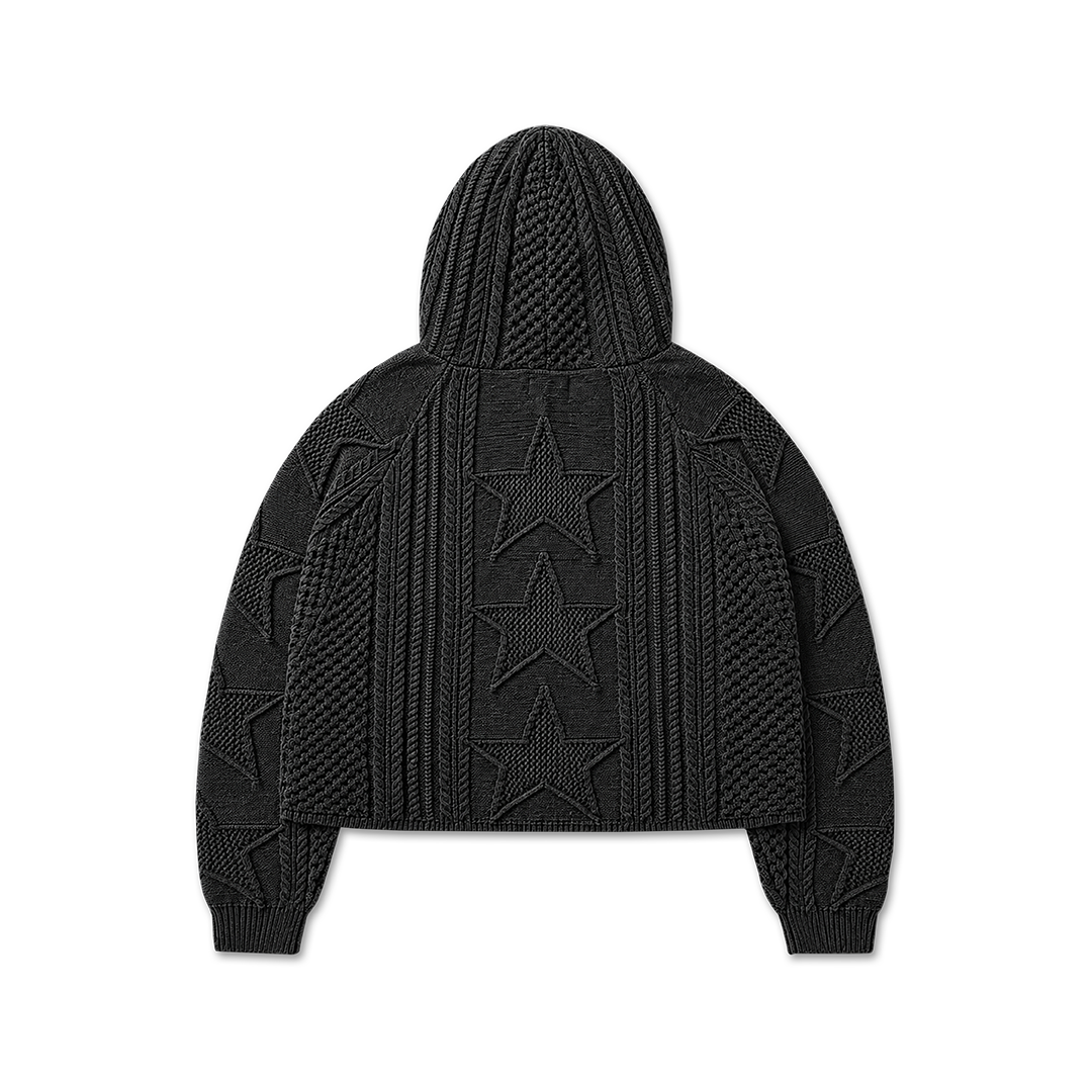 STELLAR KNIT HOODIE - vwoollo