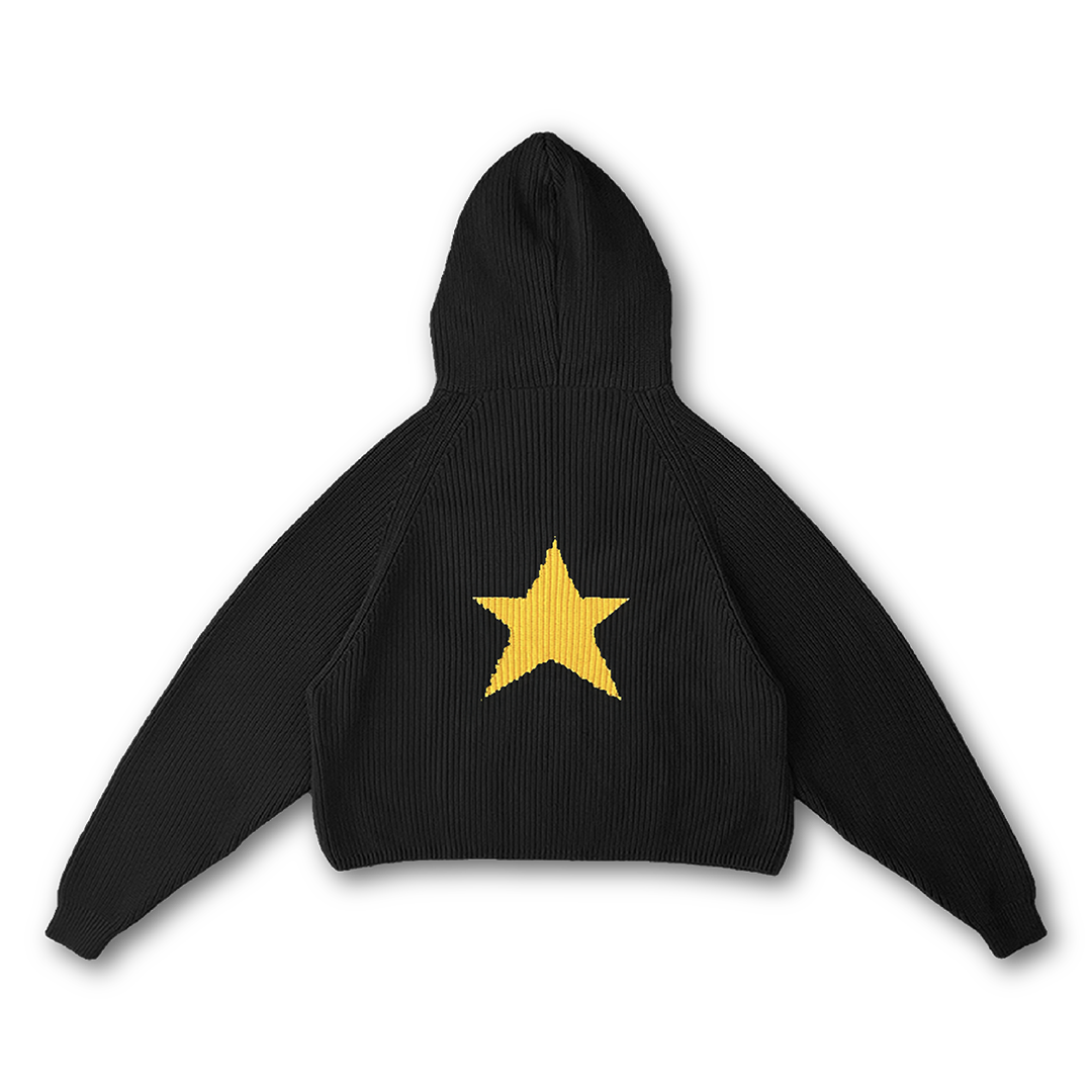 STAR KNIT HOODIE - vwoollo