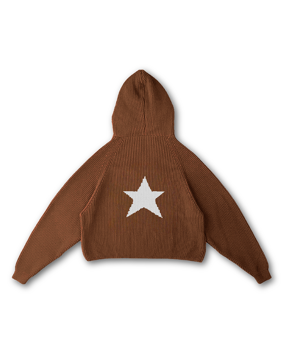 STAR KNIT ZIP-UP HOODIE - vwoollo