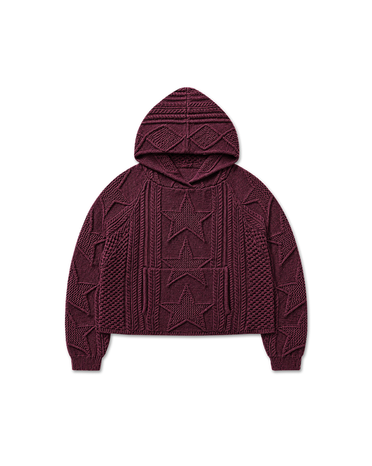 STELLAR KNIT HOODIE - vwoollo
