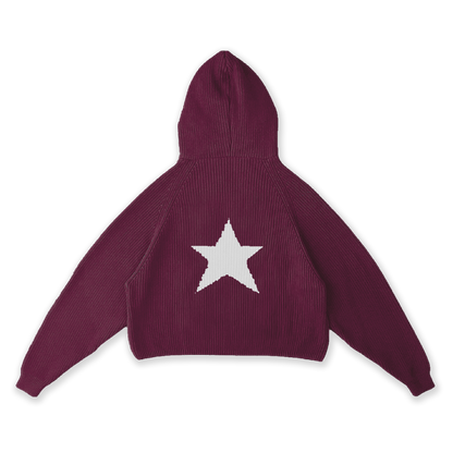 STAR KNIT HOODIE - vwoollo