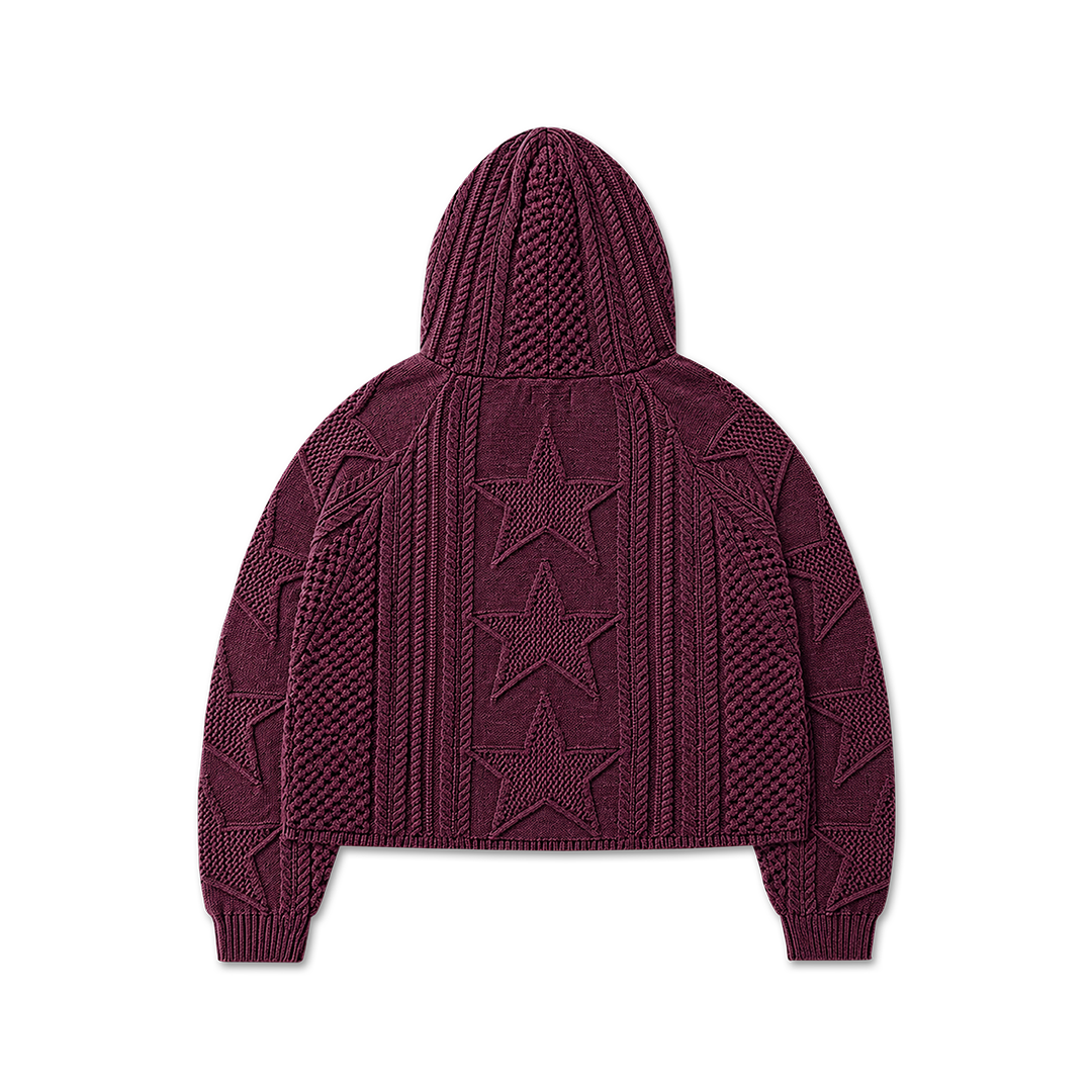 STELLAR KNIT HOODIE - vwoollo