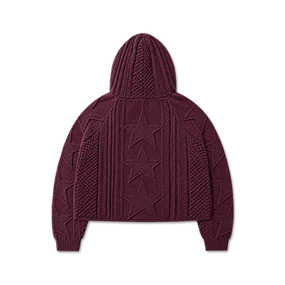 STELLAR KNIT HOODIE - vwoollo