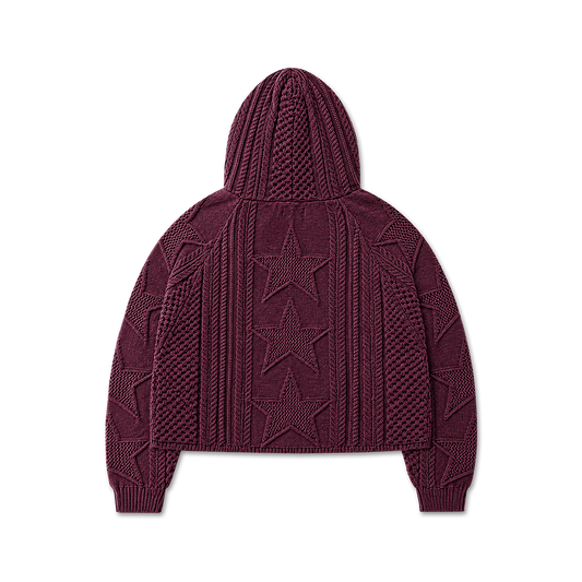 STELLAR KNIT HOODIE - vwoollo