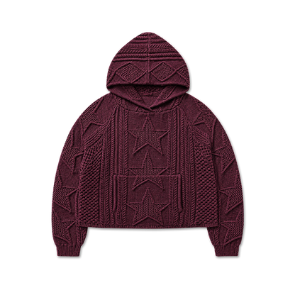 STELLAR KNIT HOODIE - vwoollo