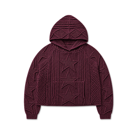 STELLAR KNIT HOODIE - vwoollo