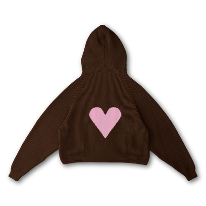 HEART KNIT HOODIE - vwoollo