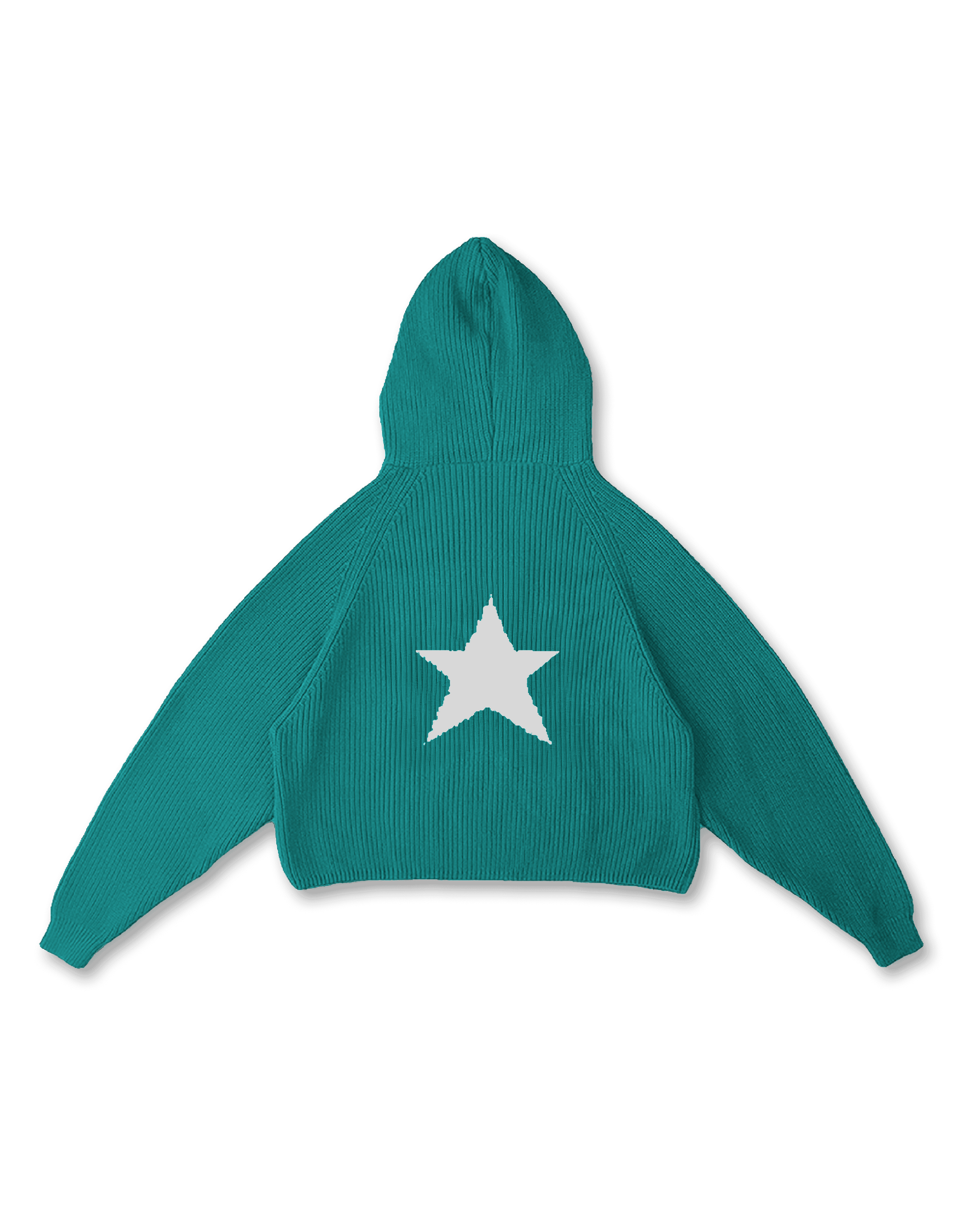 STAR KNIT ZIP-UP HOODIE - vwoollo