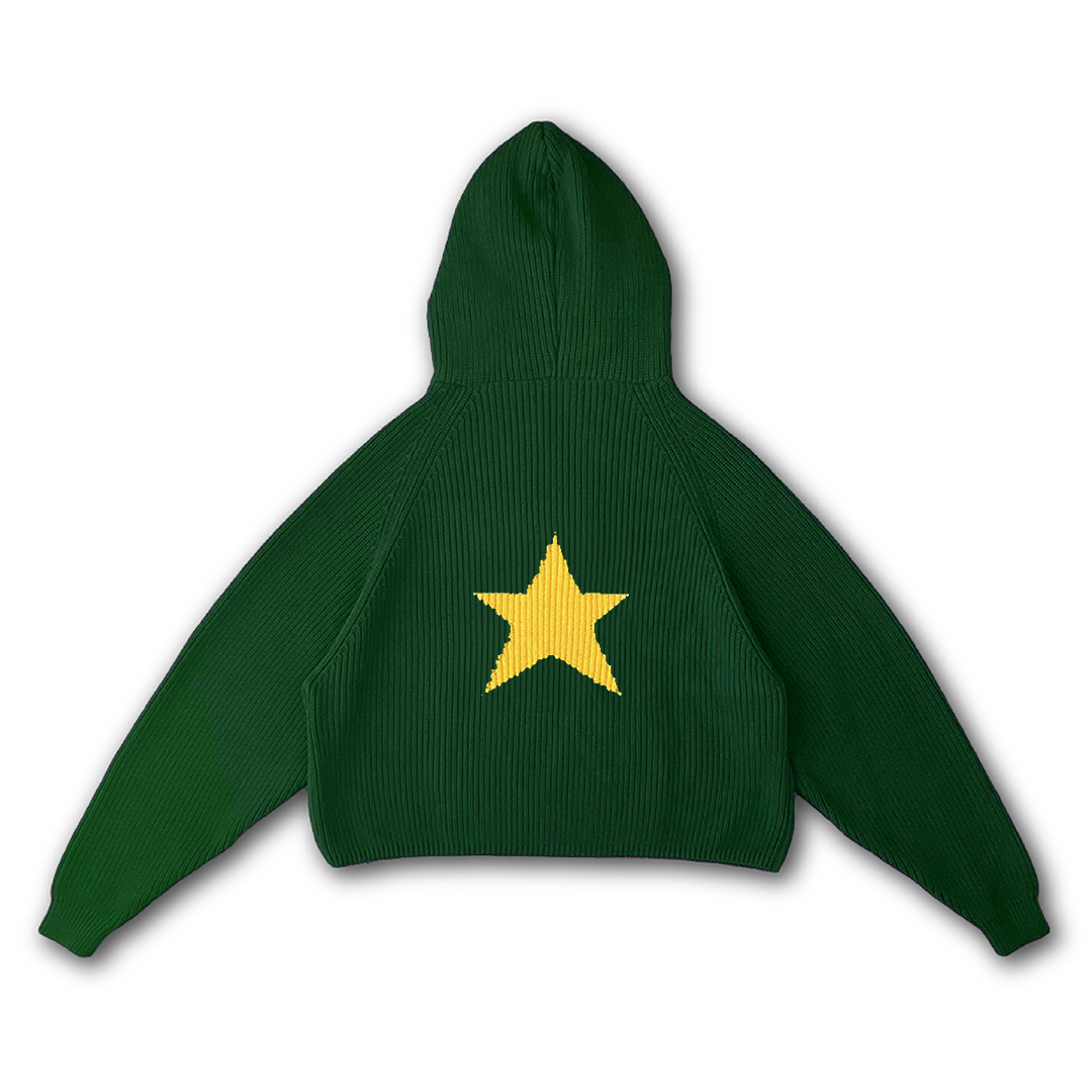 STAR KNIT HOODIE - vwoollo