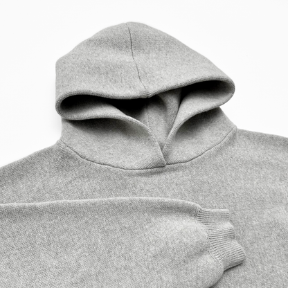 Sweat à capuche bleu marine en tricot