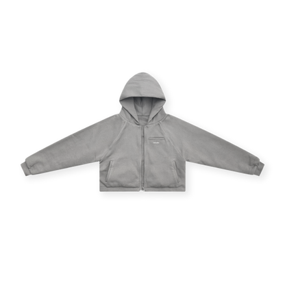 FULL ZIP COTTON HOODIE - vwoollo