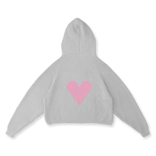 HEART KNIT HOODIE - vwoollo