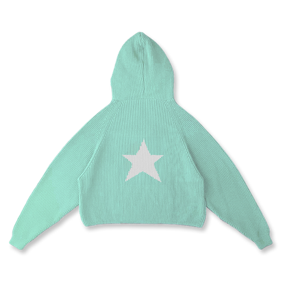 STAR KNIT HOODIE - vwoollo