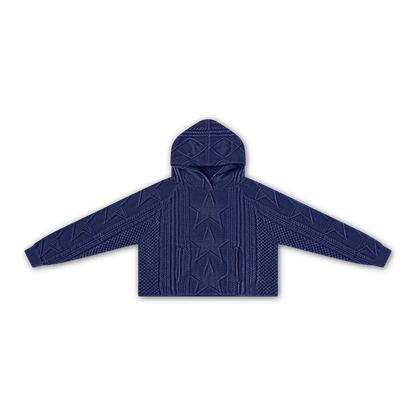 STELLAR KNIT HOODIE - vwoollo