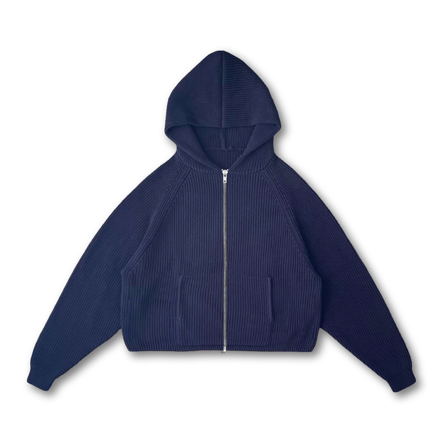 STAR KNIT ZIP UP HOODIE