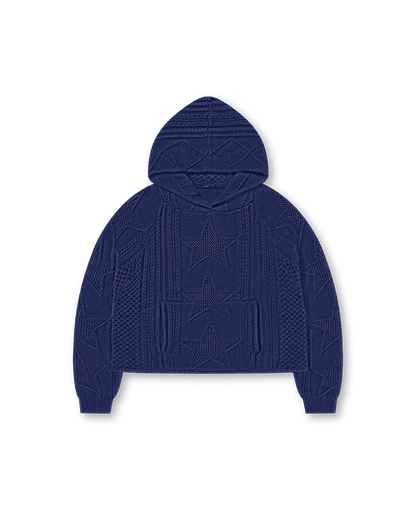 STELLAR KNIT HOODIE - vwoollo