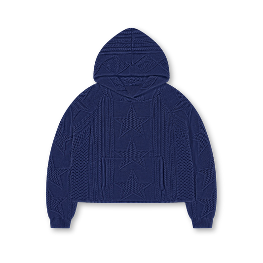 STELLAR KNIT HOODIE - vwoollo
