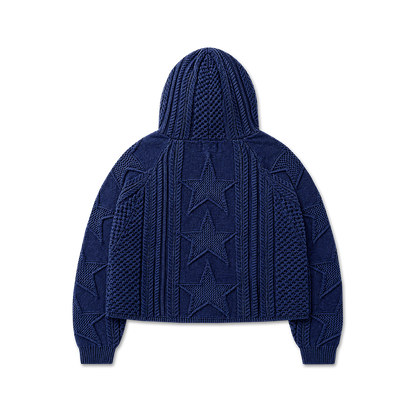 STELLAR KNIT HOODIE - vwoollo