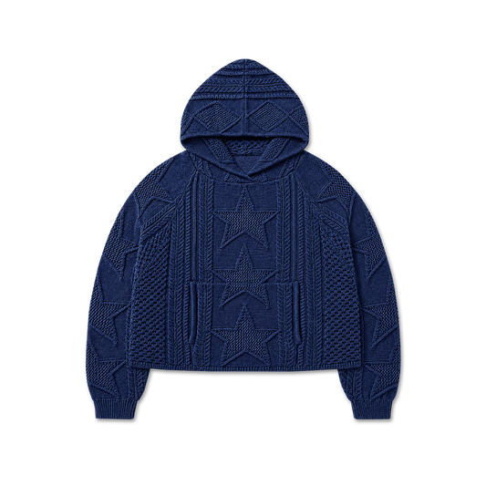 STELLAR KNIT HOODIE - vwoollo