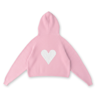 [PRE-ORDER] HEART KNIT HOODIE - vwoollo
