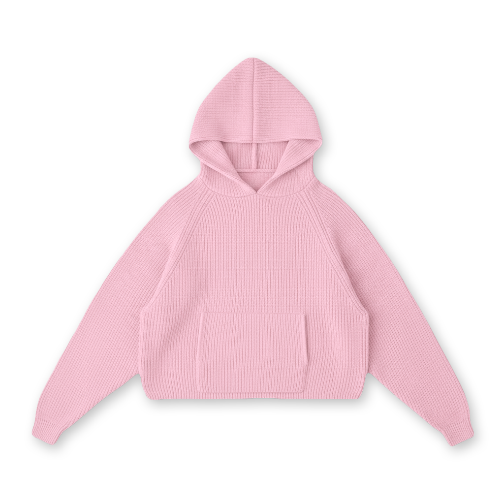 [PRE-ORDER] HEART KNIT HOODIE - vwoollo