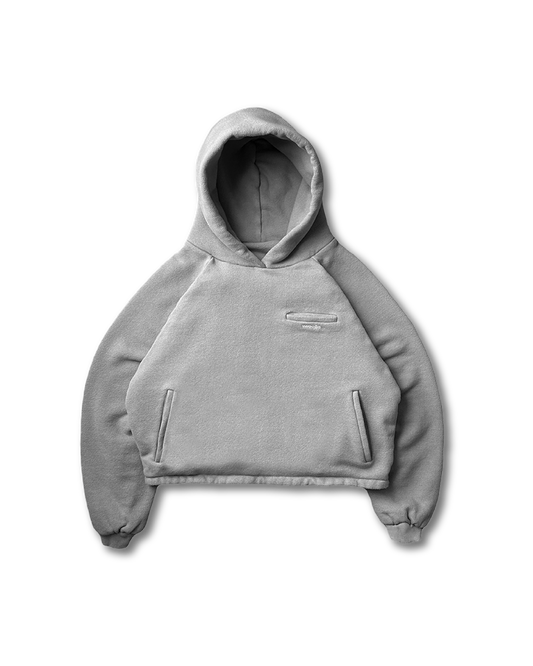 DOUBLE LAYERED PUFFY HOODIE - vwoollo