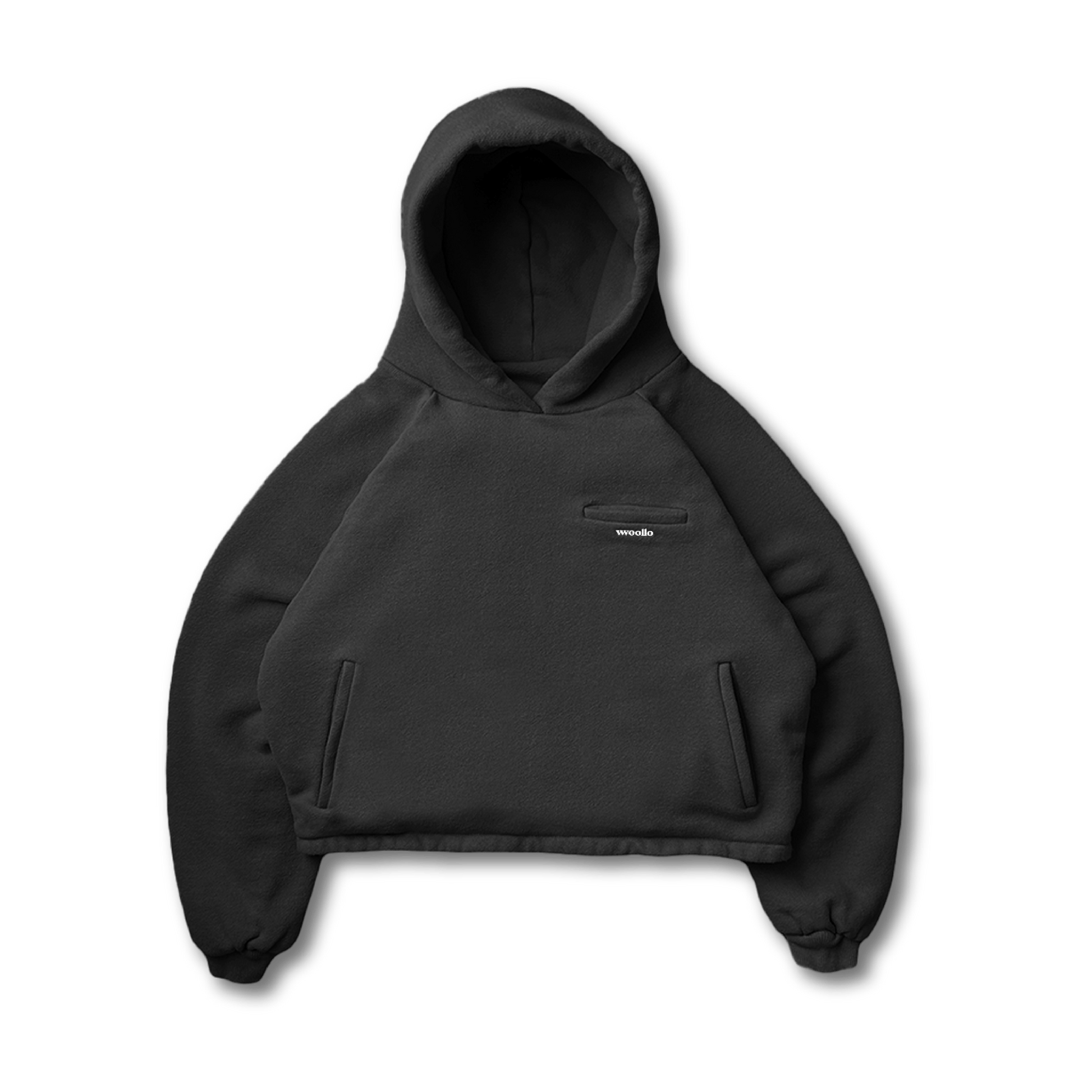 DOUBLE LAYERED PUFFY HOODIE - VWOOLLO