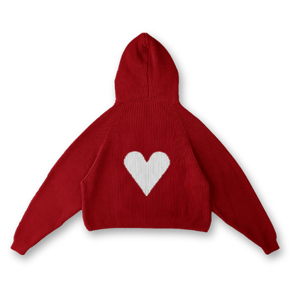 HEART KNIT HOODIE - VWOOLLO