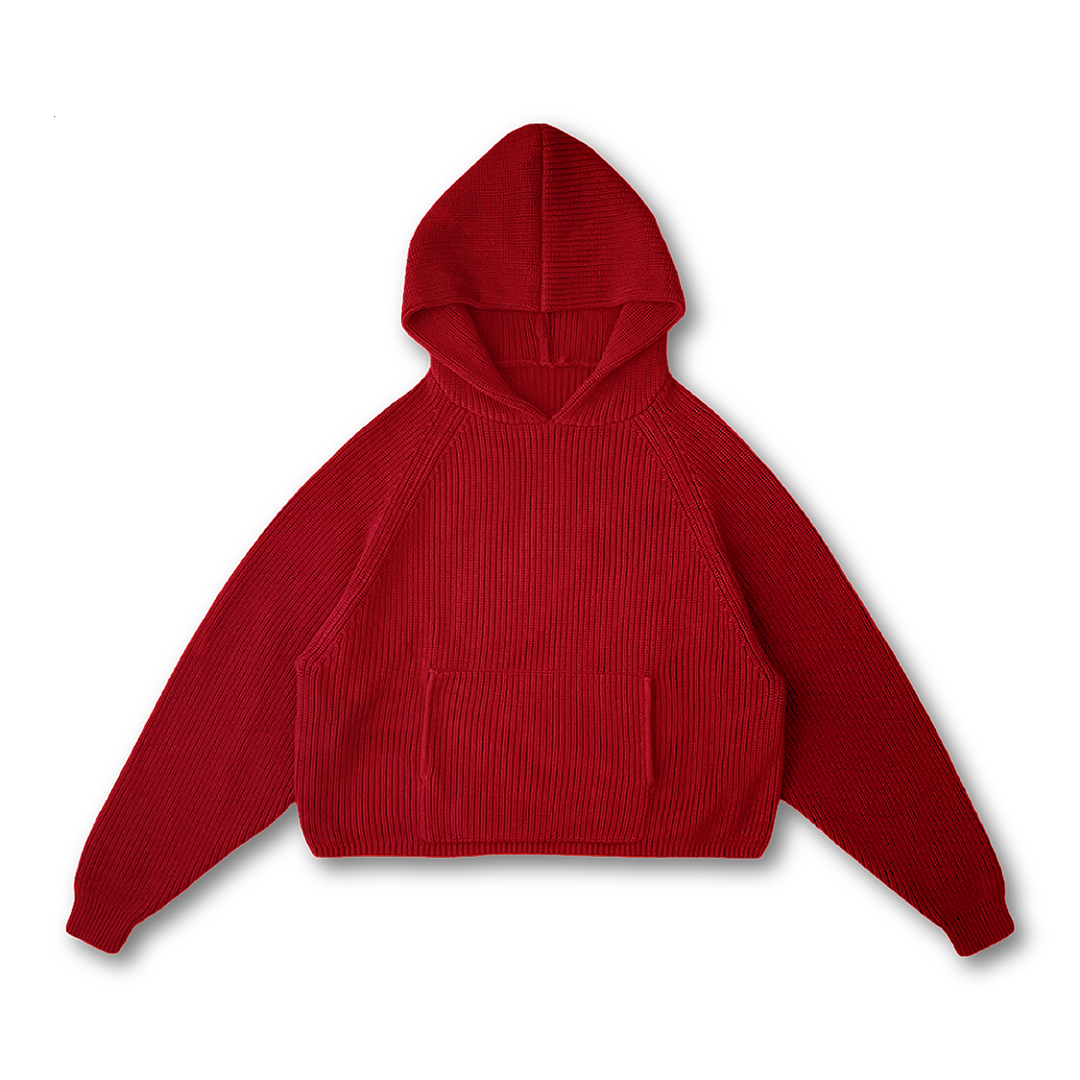 KNIT HOODIE - vwoollo
