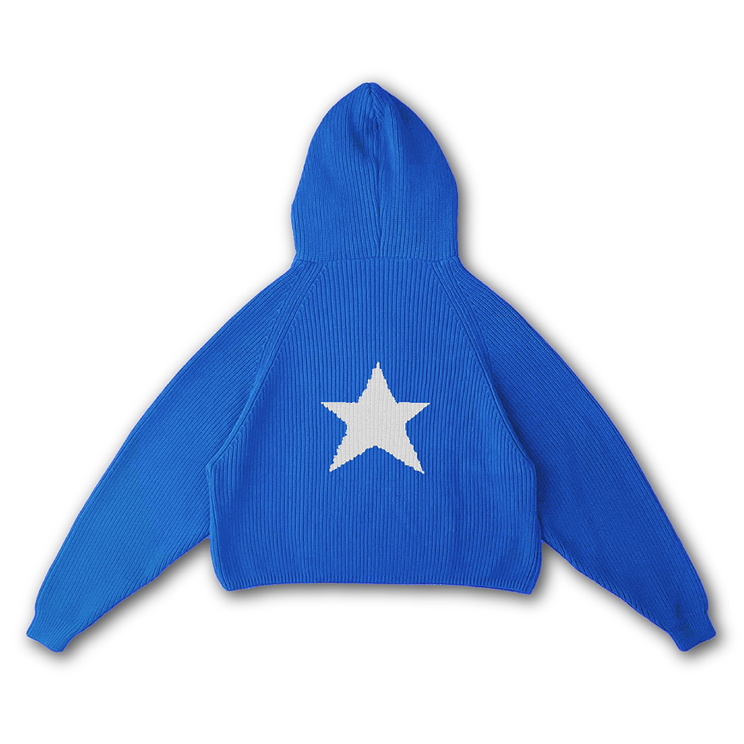 STAR KNIT HOODIE - vwoollo