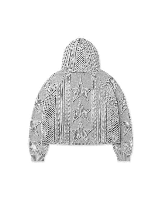 STELLAR KNIT HOODIE - vwoollo