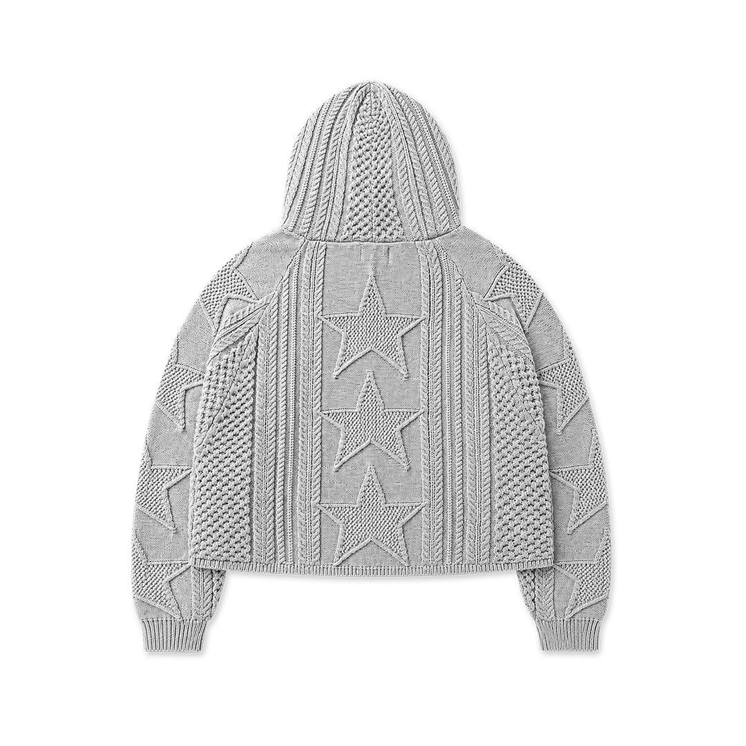 STELLAR KNIT HOODIE - vwoollo