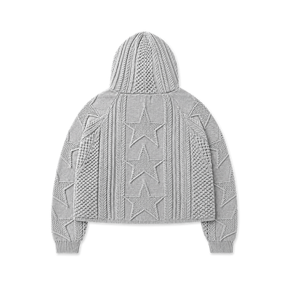 STELLAR KNIT HOODIE - vwoollo