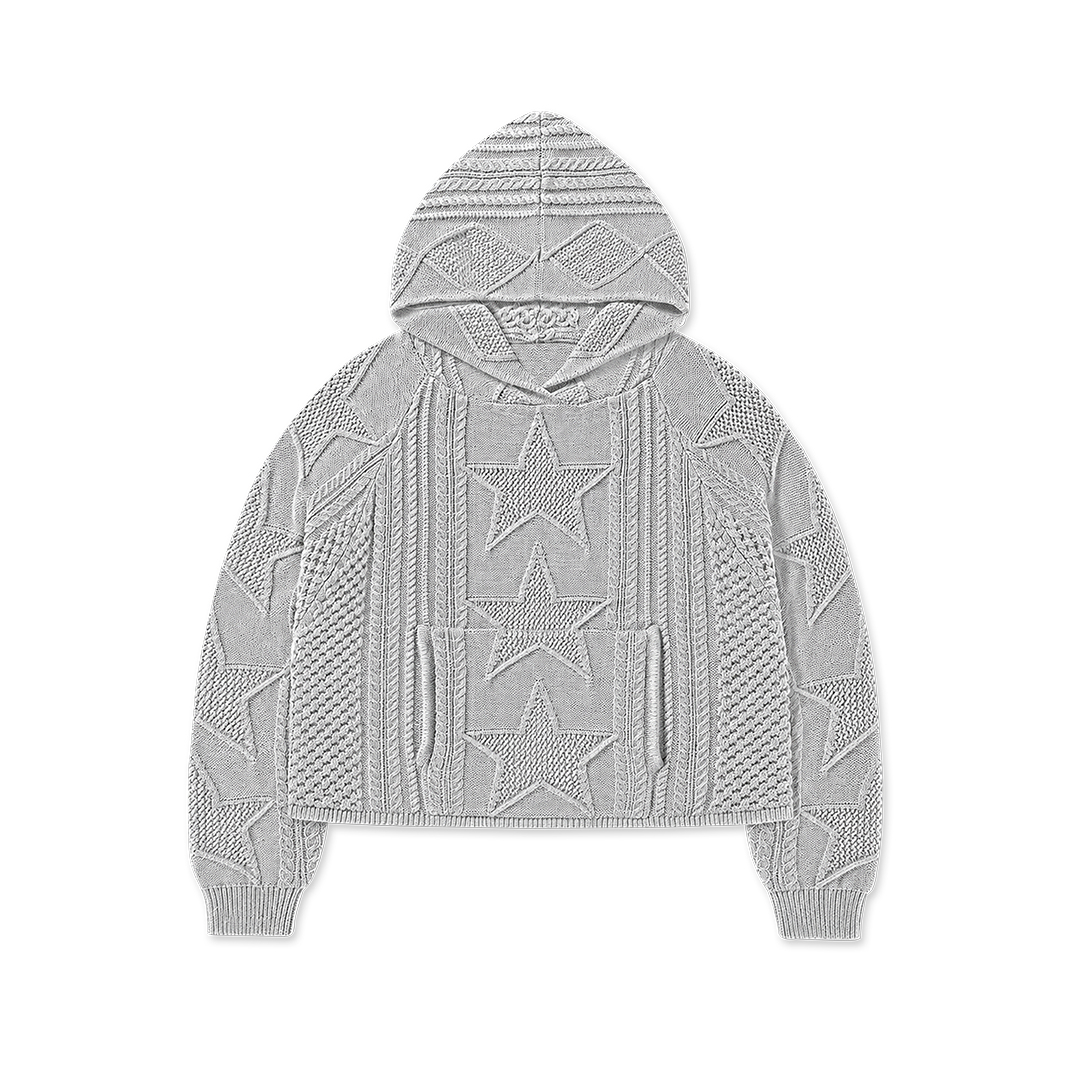 STELLAR KNIT HOODIE - vwoollo