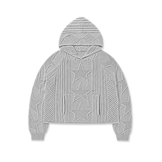 STELLAR KNIT HOODIE - vwoollo