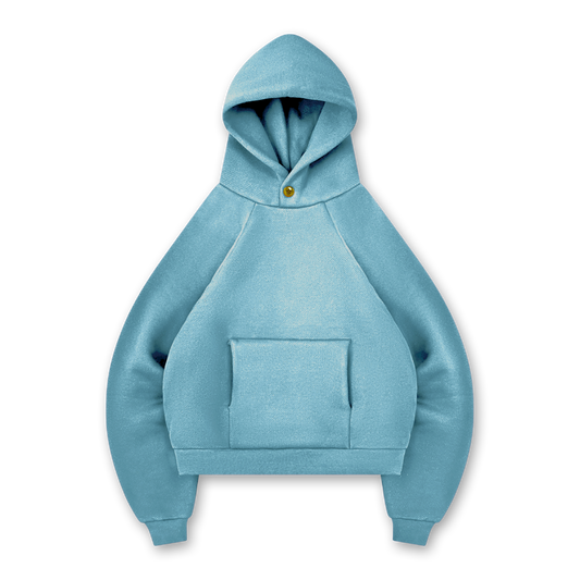 STAR BUTTON HOODIE - vwoollo