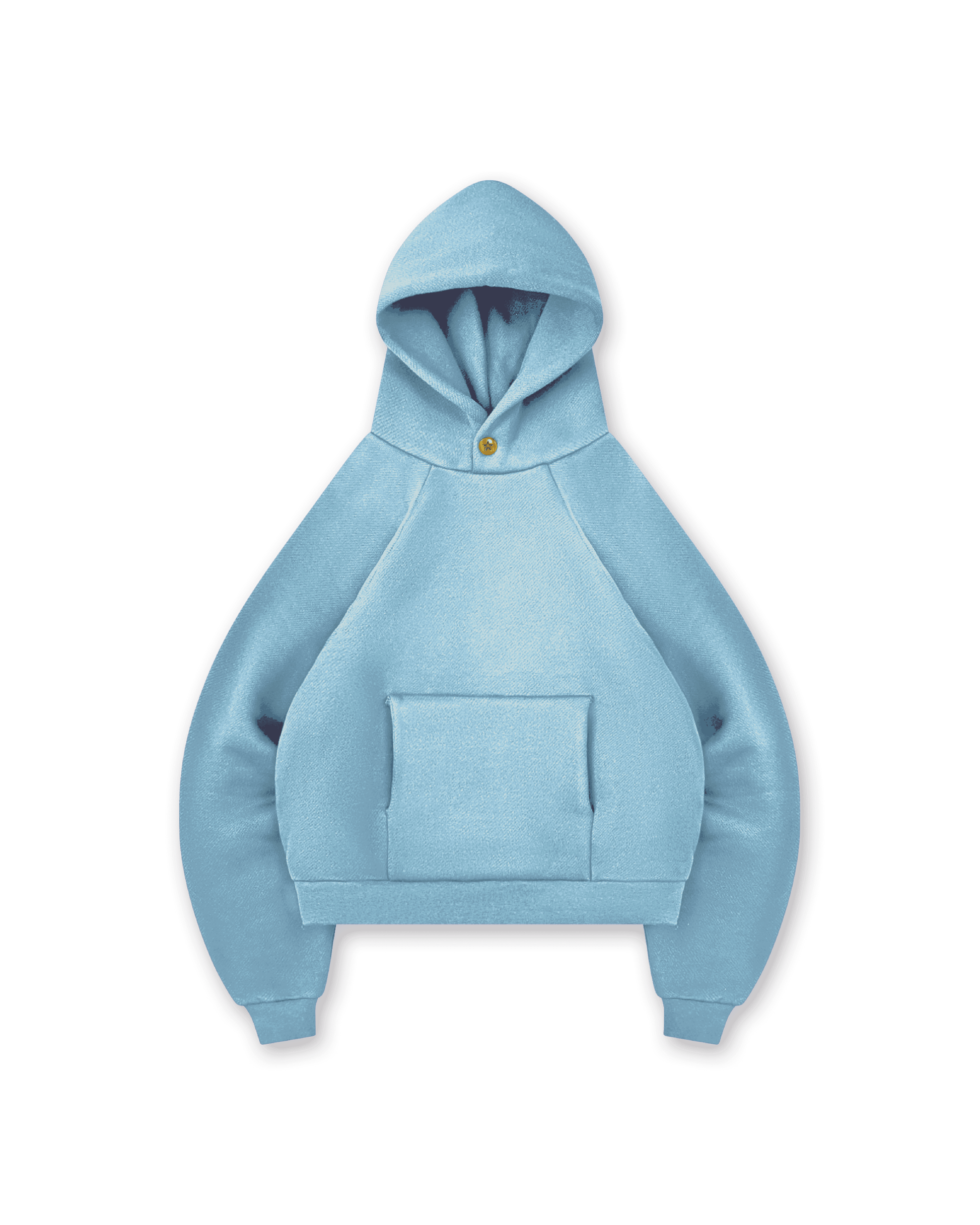 GOLD STAR BUTTON HOODIE - vwoollo