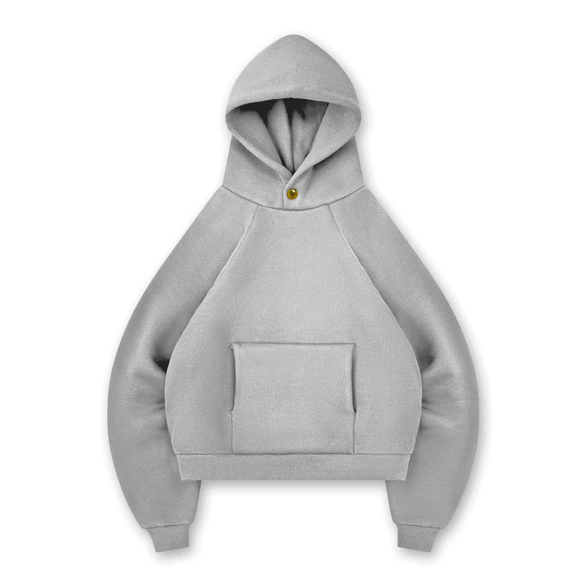 STAR BUTTON COTTON HOODIE - vwoollo