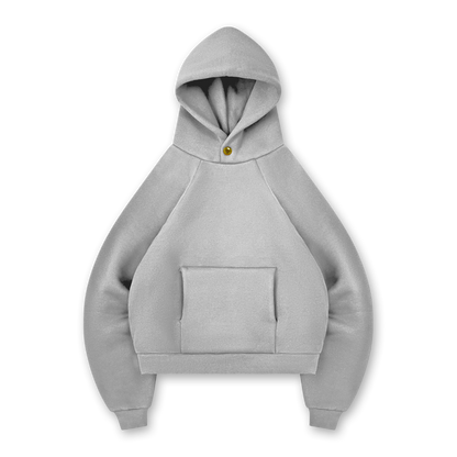 STAR BUTTON COTTON HOODIE - vwoollo